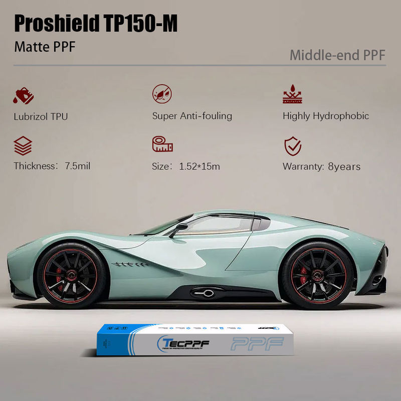 Hoge bescherming Matte verf Beschermingsfilm 1.52x15m 7.5mil PPF Protective Car Wrap