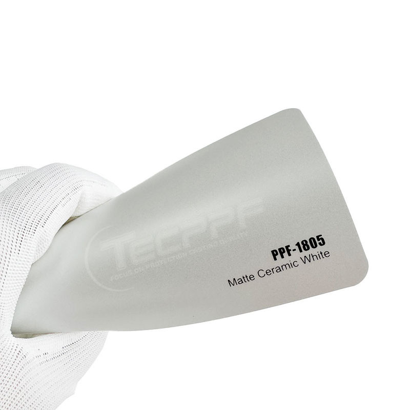 Polymere hydrofobische laag Matte keramische witte kleur 8mil Kleurverandering Verfbeschermingsfilm 1.52x16m / 60inchx53ft