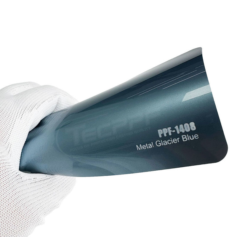 PPF-1408 Metalen gletsjer Blauwe kleur Verfbeschermingsfilm Vlekbestendig