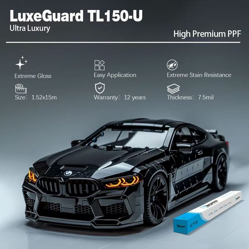 7.5 Mil TL150-U Extreme Glossy Ppf Anti Fouling Paint Protection Film voor auto's