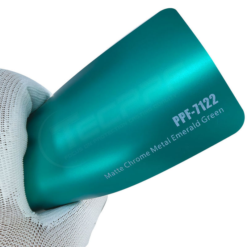 PPF-7122 Matte Chrome Metal Smaragd Groen Kleur Verf Beschermingsfilm Voor Autokrassen