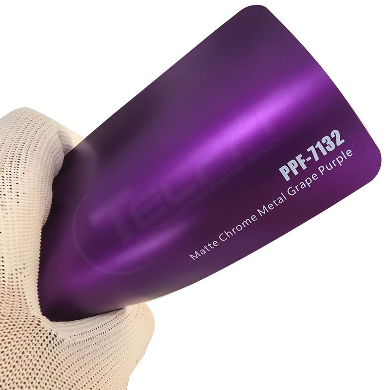 PPF-7132 Matte Chrome Metal Grape Purple Color Verfbeschermingsfilm Voor Autokrassen