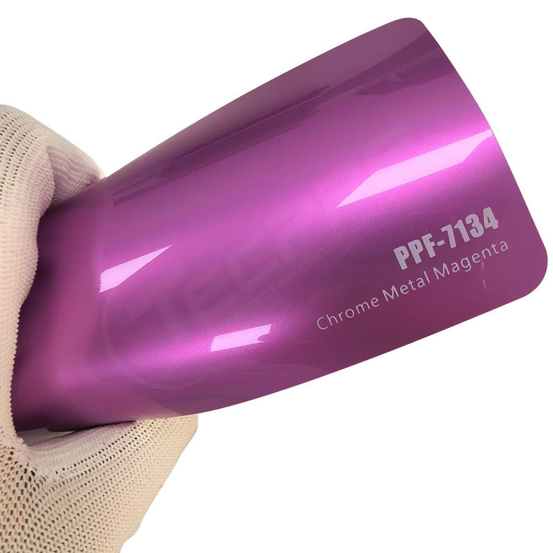 PPF-7134 Chrome Metal Magenta Kleurverf Beschermingsfilm Voor Autokrassen