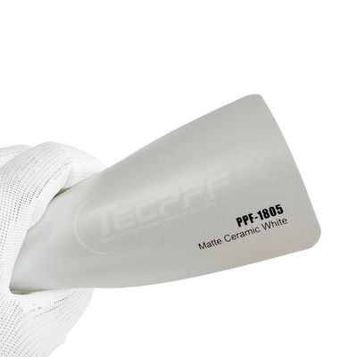 Polymere hydrofobische laag Matte keramische witte kleur 8mil Kleurverandering Verfbeschermingsfilm 1.52x16m / 60inchx53ft